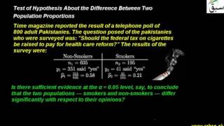 Test of Hypothesis About the Difference Between Two Population Proportions