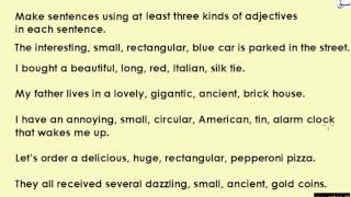 Exercise-Order of Adjectives