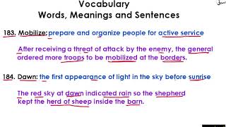 Vocabulary Words (10)- [meanings & Sentences] Part 19