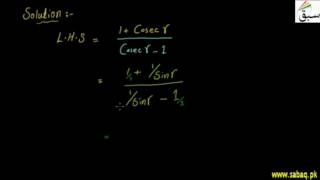 Problem 3: More on Fundamental Trigonometric Identity