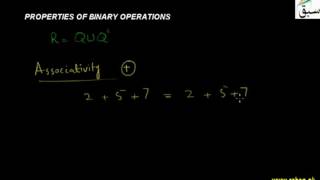Properties of Binary Operations