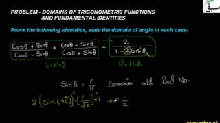 Problem3-Domain and Ranges of Trigonometric Functions and Fundamental Identities