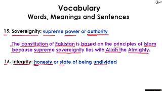 Vocabulary Words (10)- [meanings & Sentences] Part 2