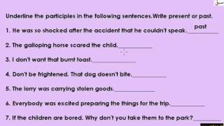 Exercise-Present & Past Participles