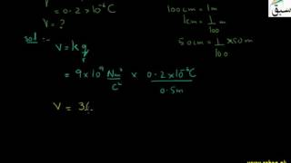 Problem-Electric Potential at a Point due to a Point Charge