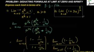 Problem-Deducting Formulae at Limit Approaches to 0 and infinity
