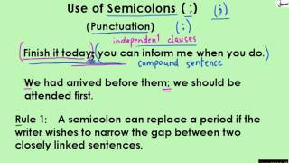 Semicolons with Clauses (Rule 1 and 2)