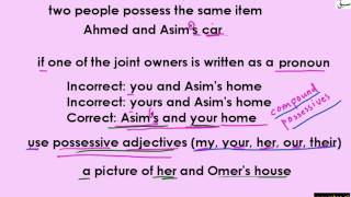 Apostrophes with Possesive Adjectives (Rule 12)