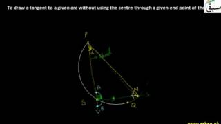 Drawing Tangent Through Arcs End Point without Centre