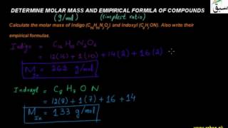 Determining Molar Mass and Empirical Formula of Compounds