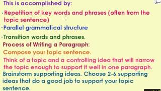 Paragaraph Writing Skills (explanation/demonstration)