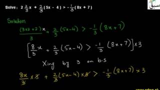 Problem 1: Solution of Inequalities