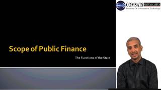 Components of Public Finance MPA405 LECTURE 01