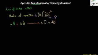 Specific Rate Constant or Velocity Constant