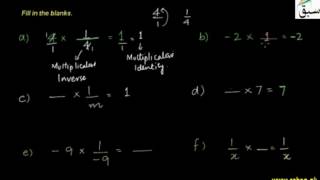 Problem 1: Multiplicative Identity & Inverse