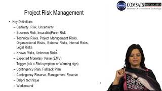 Project Quality and Risk Management Prm 702  Lecture 27