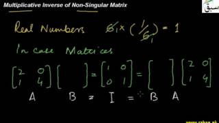 Multiplicative Inverse of a Non-Singular Matrix