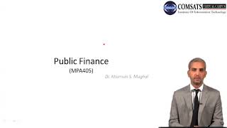 Components of Public Finance MPA405 LECTURE 10