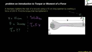 problem on Introduction to Torque or Moment of a Force