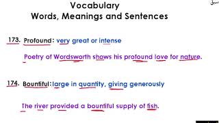 Vocabulary Words (10)- [meanings & Sentences] Part 18