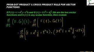 Problem-Dot Product and Cross Product Rule for Vector Functions