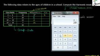 Problem: Harmonic Mean for Grouped Data