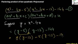 Factoring Product of Two Quadratic Polynomials
