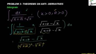 Problem2-Theorems on Anti-derivative