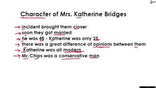 Character of Katherine Bridges Part 1
