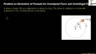 Problem on Derivation of Formula for Centripetal Force and Centrifugal Force