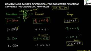 Domains and Ranges of Principal and Inverse Trigonometric Functions