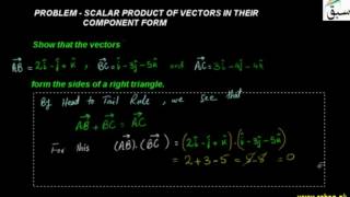 Problem-Scalar Product of Vectors in Their Component Form