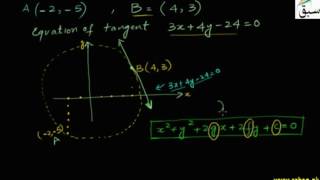 Equation-Circle Passing Though 2 Points with 1 Tangential Point