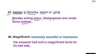 Vocabulary Words (10)- [meanings & Sentences] Part 5