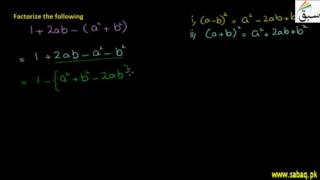 Problem 2: Factoring Difference of Square of Two Terms