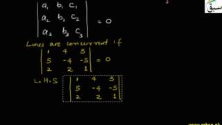 Problem1-Condition of Concurrency of Three Straight Lines